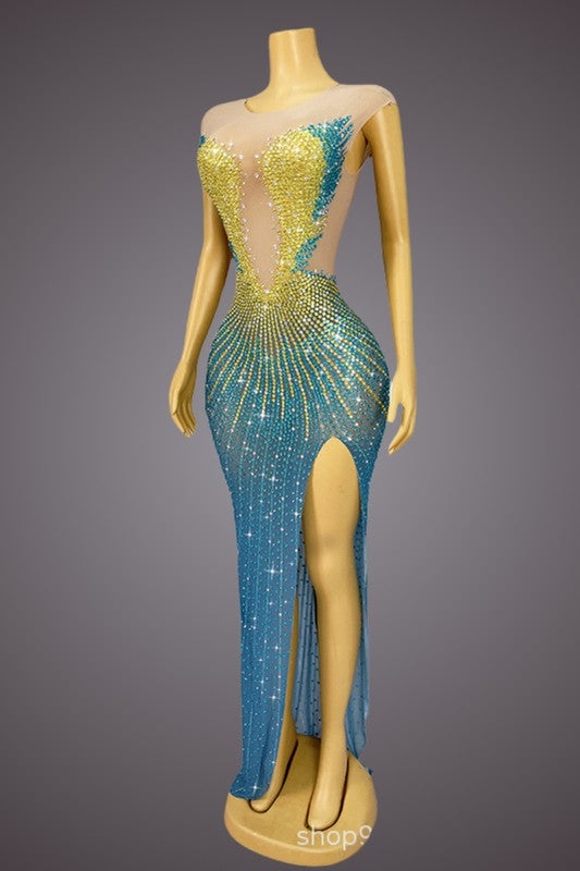 Ocean Blue Mermaid Dress
