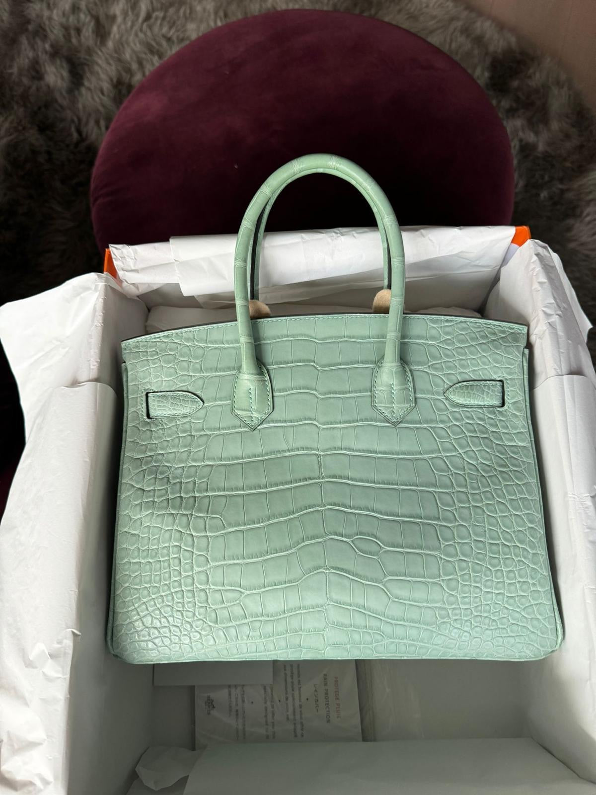 Hermes Birkin B25 aligator GHW