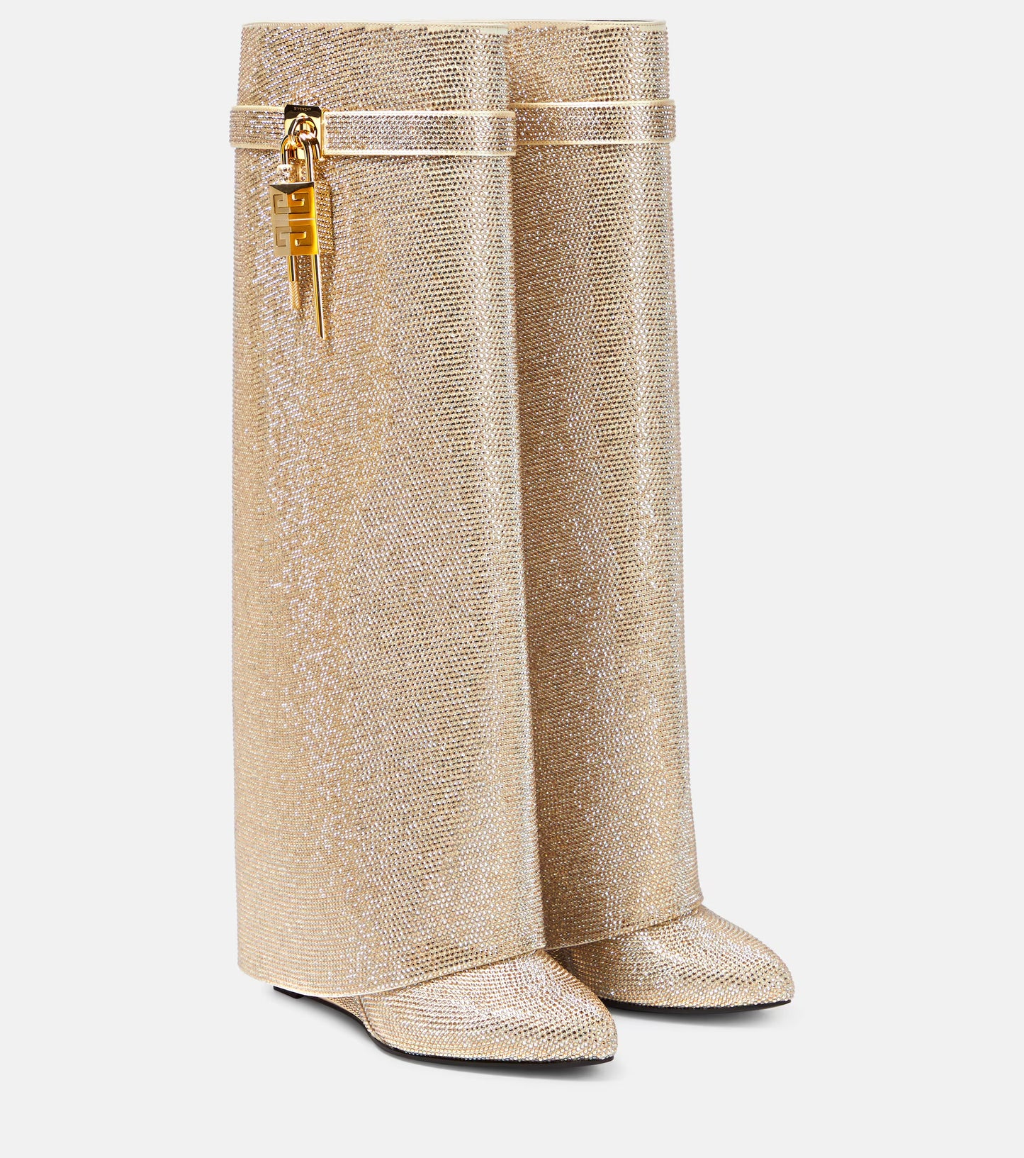Givenchy Shark Lock embellished knee-high boots