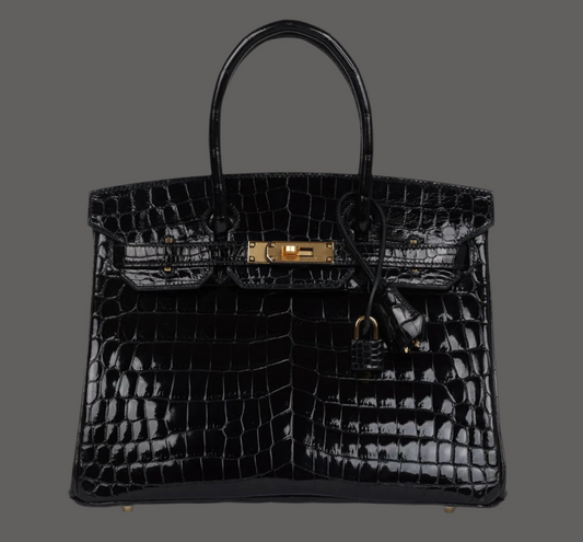 Hermès Birkin shinny croc noir 25cm