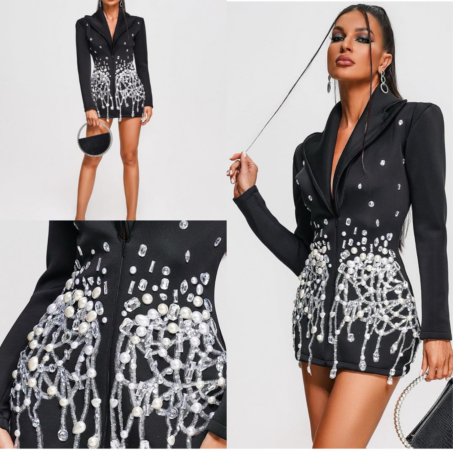 Stunning diamond blazer coat