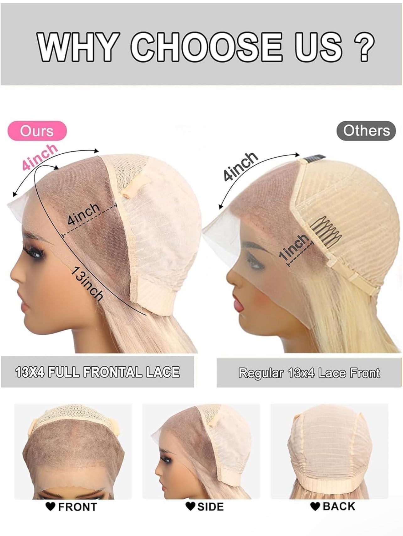 Pursia HD Human hair Lace Front Wig