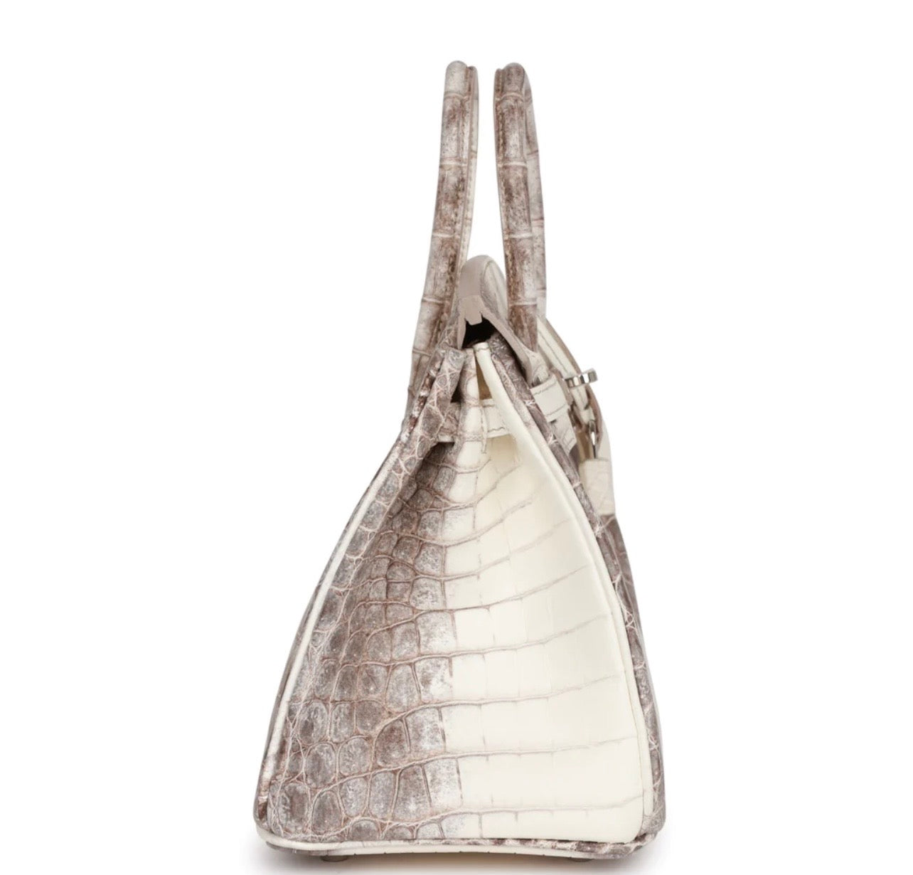 Matte Niloticus Crocodile Himalaya Birkin 25 Blanc
