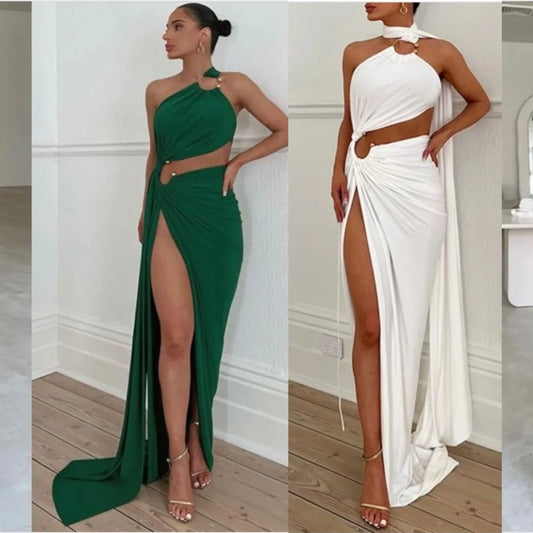 Goddess maxi cutout dress