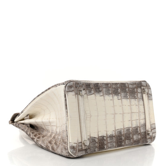 Matte Niloticus Crocodile Himalaya Birkin 25 Blanc