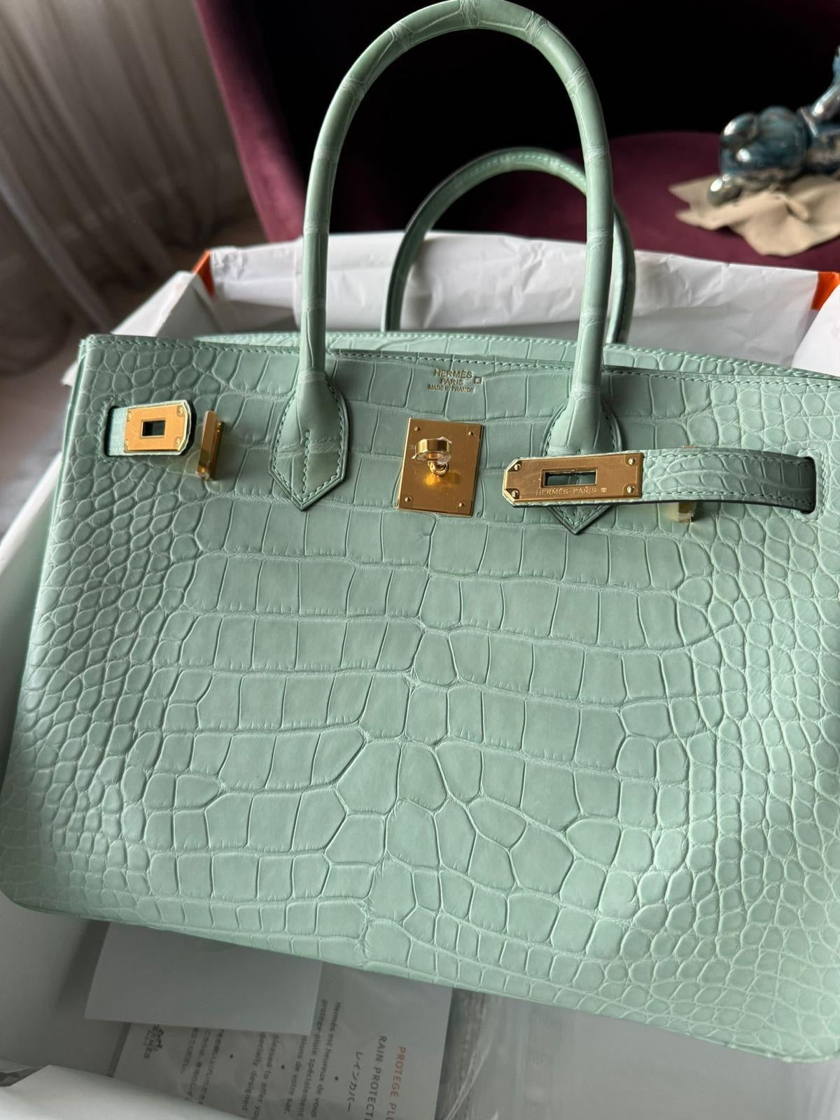 Hermes Birkin B25 aligator GHW