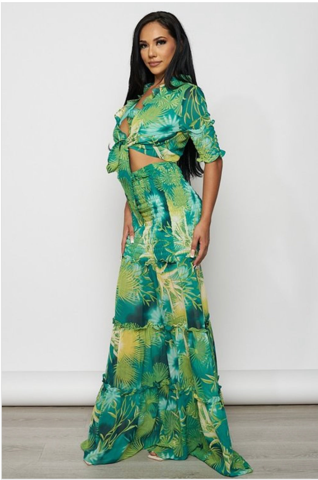 TROPICAL GODDESS MAXI SKIRT SET