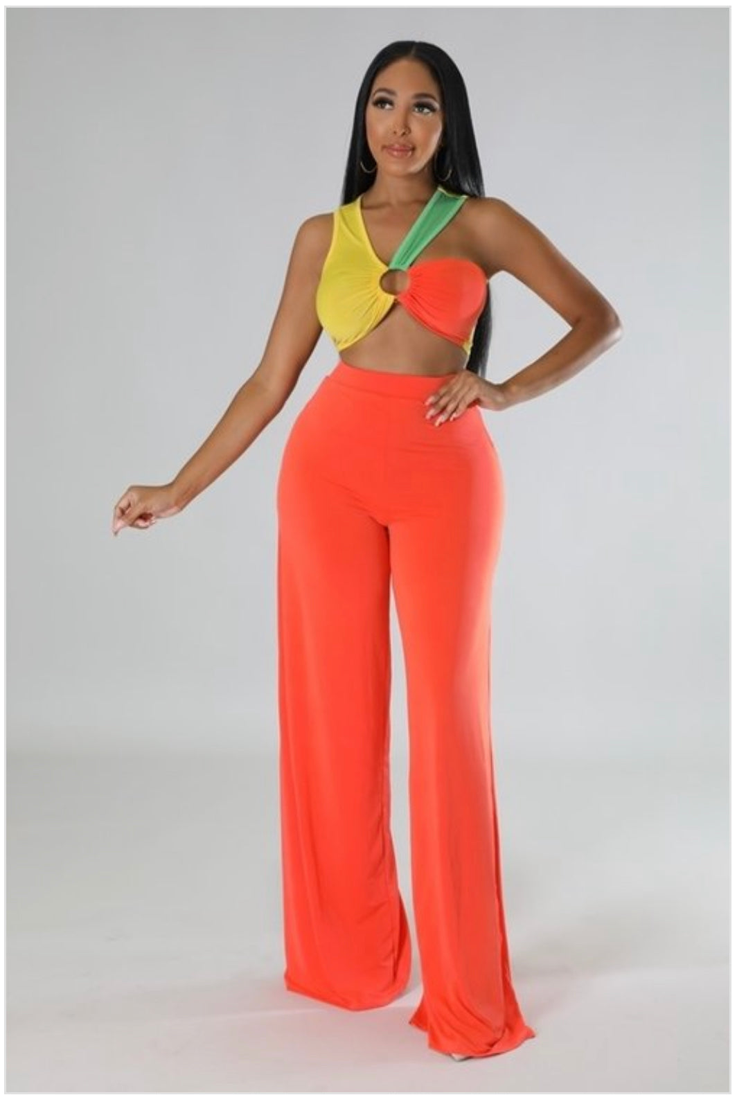 Multi colored suit