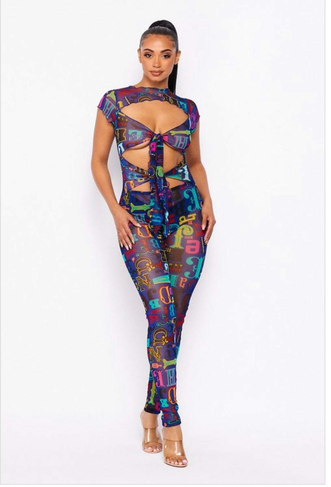 "COLOR ME BAD STRETCH JUMPSUIT