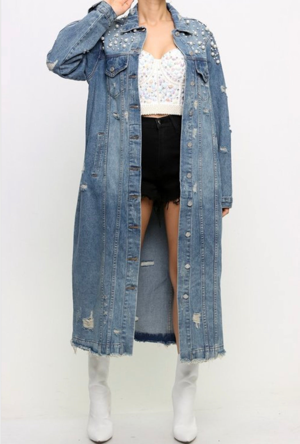 PEARL EMBELLISHED JACKET