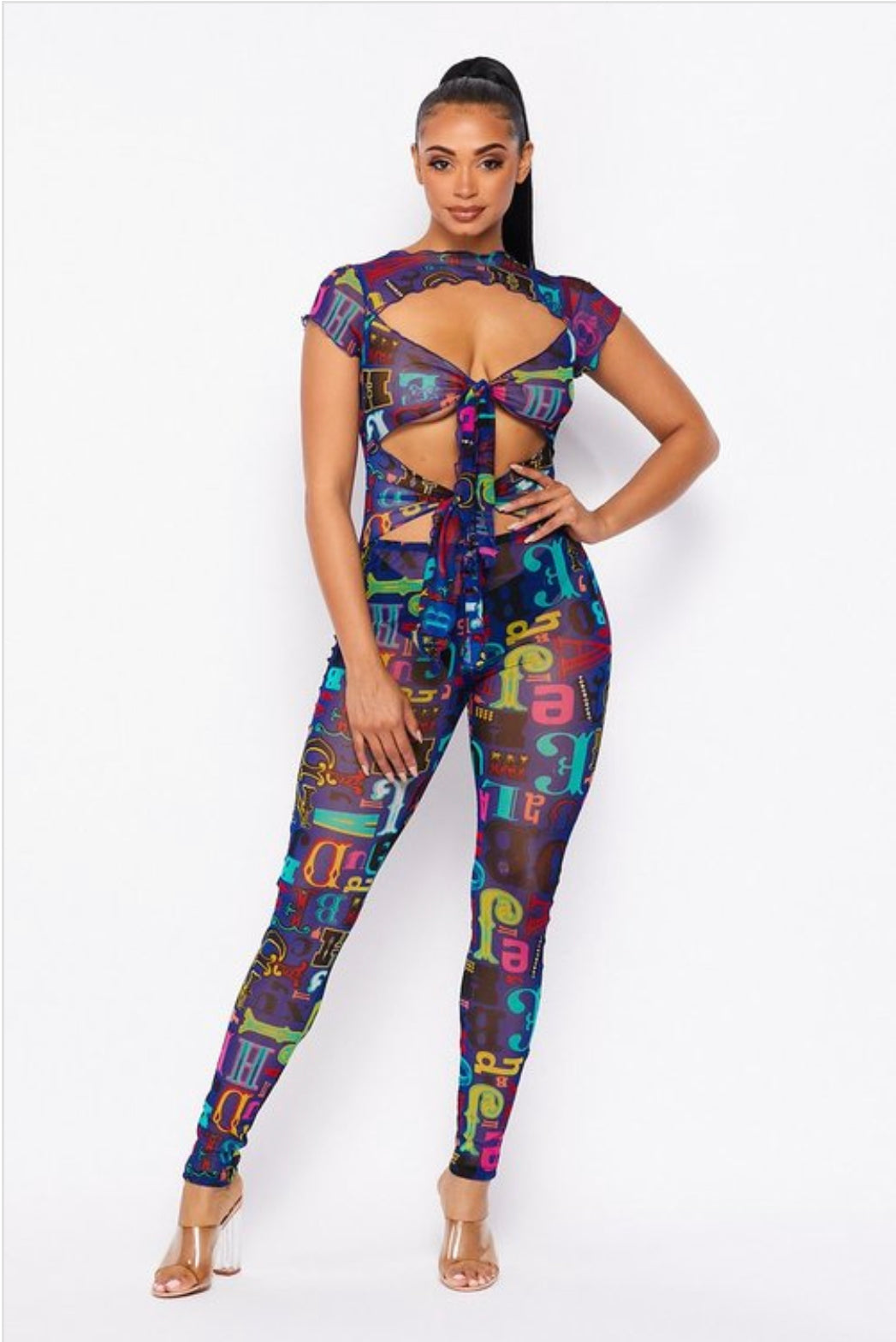 "COLOR ME BAD STRETCH JUMPSUIT