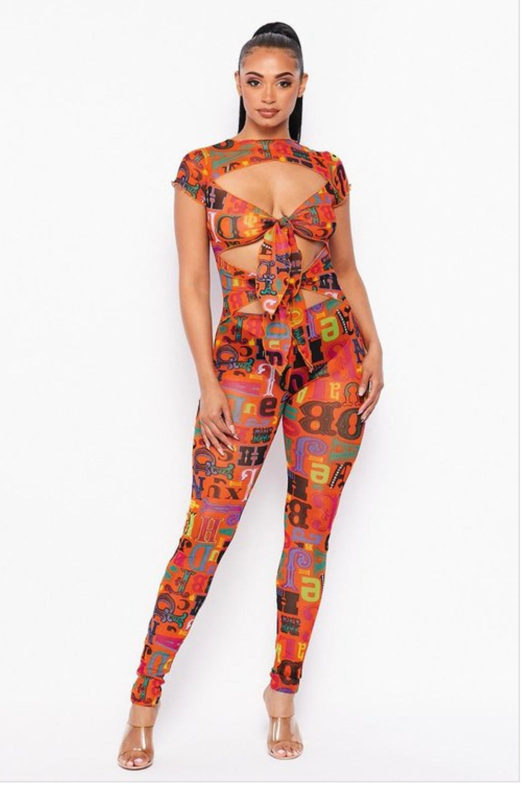"COLOR ME BAD STRETCH JUMPSUIT