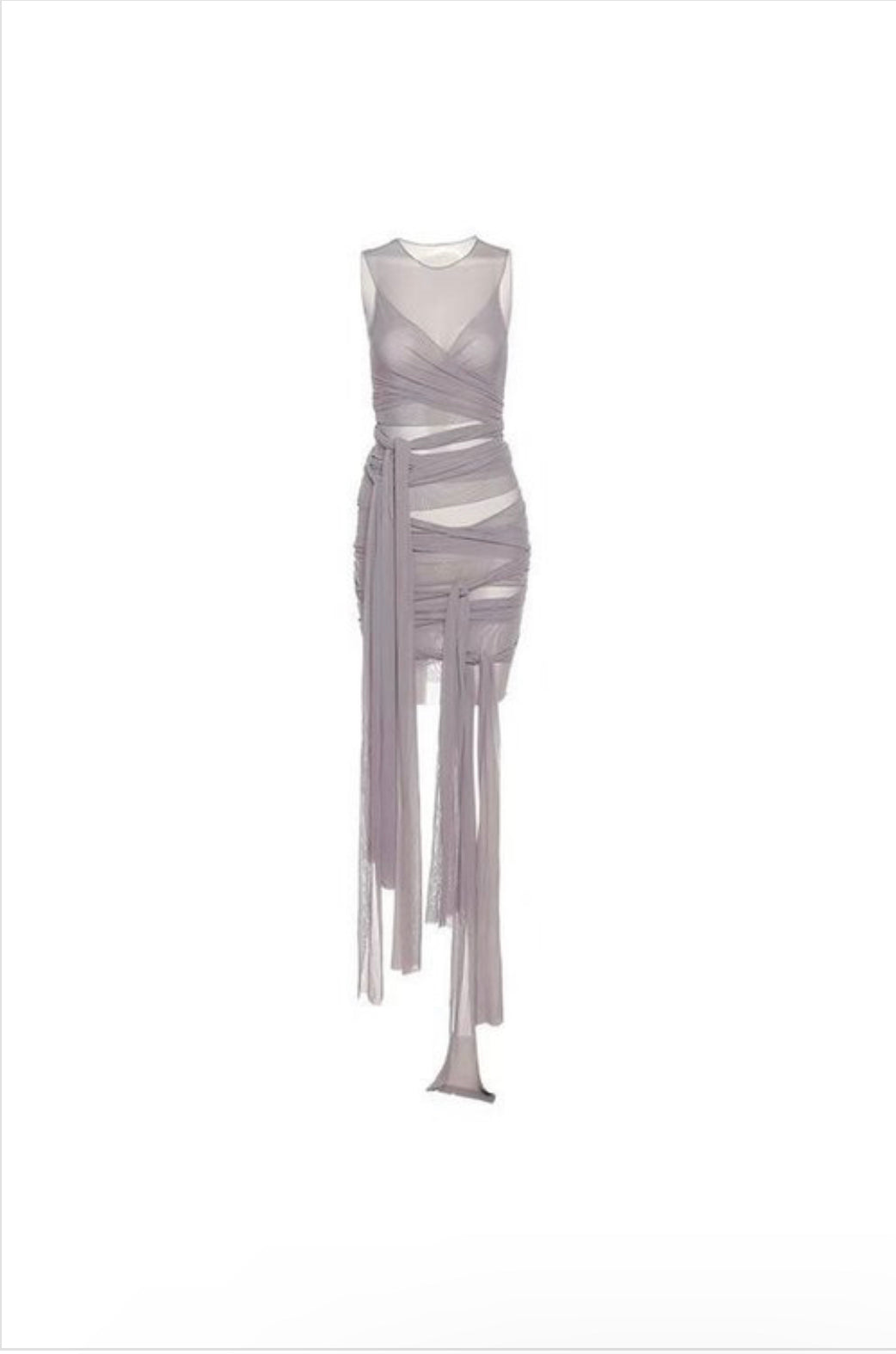 Net yarn dress