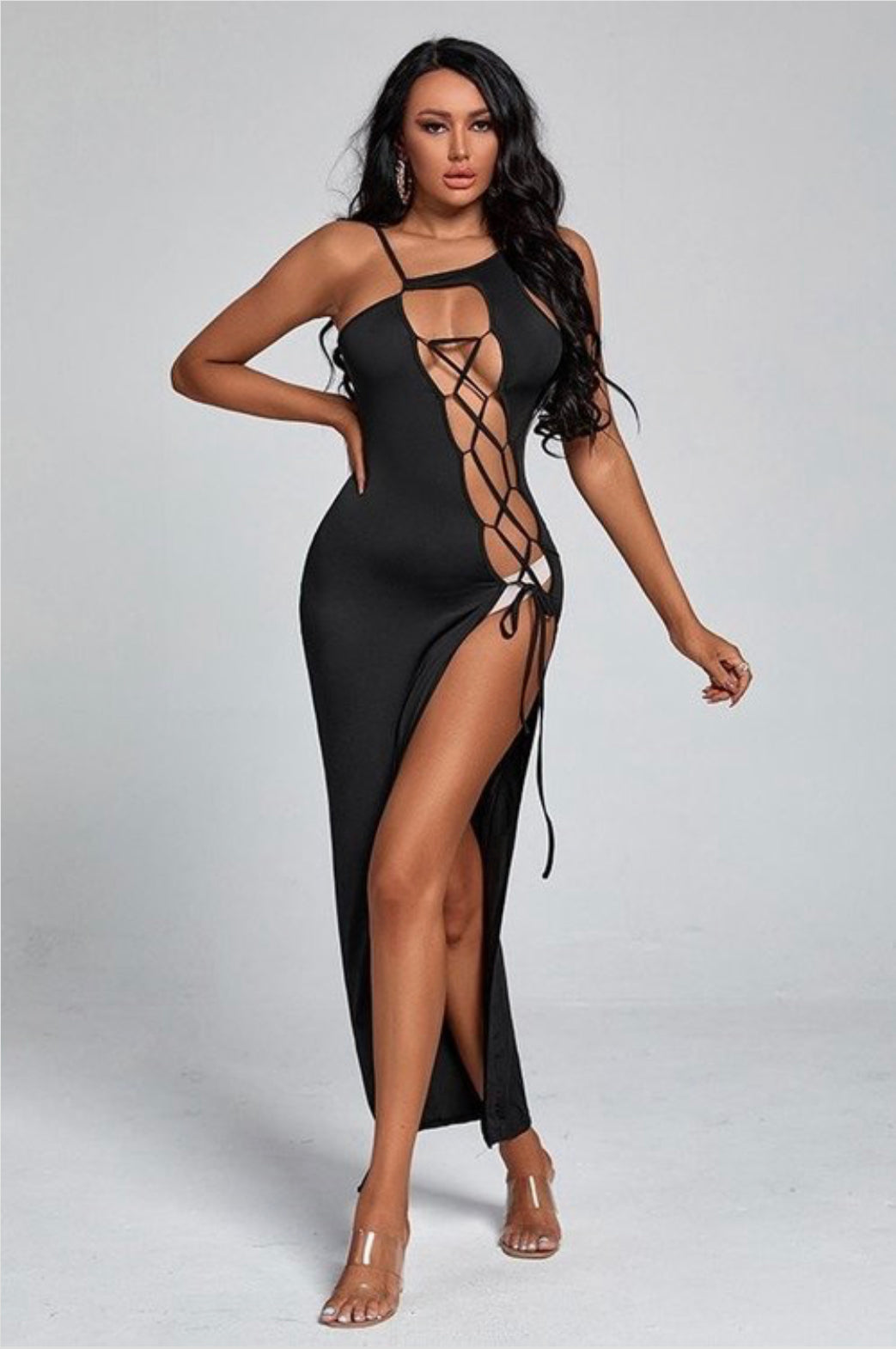 Lace up Dress