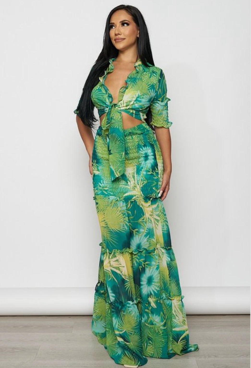 TROPICAL GODDESS MAXI SKIRT SET