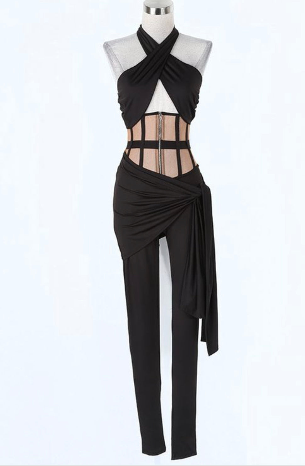 caged jumpsuit