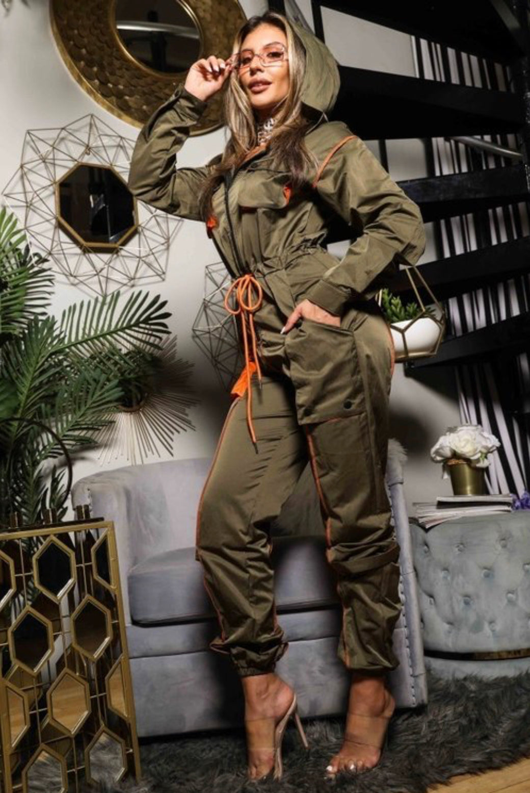 Sexy utility jumpsuit