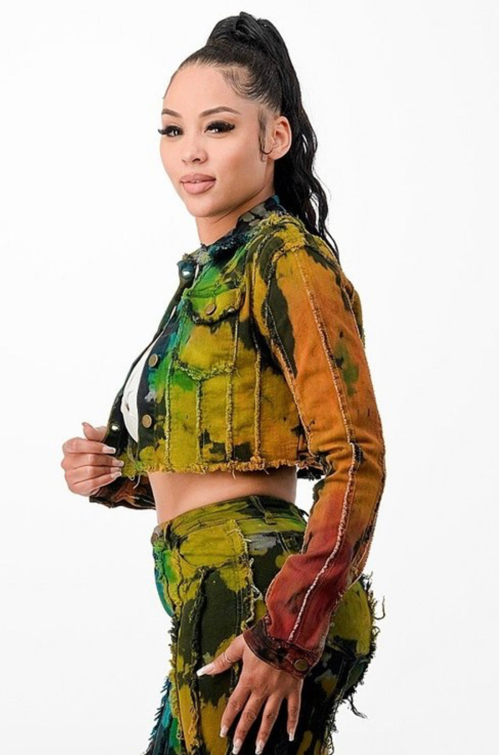 Verti patch long sleeve jacket