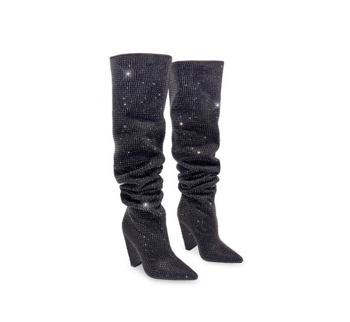 NANO RHINESTONE BOOTS
