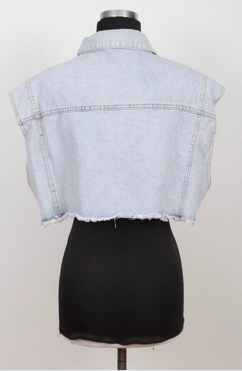 Denim muscle vest