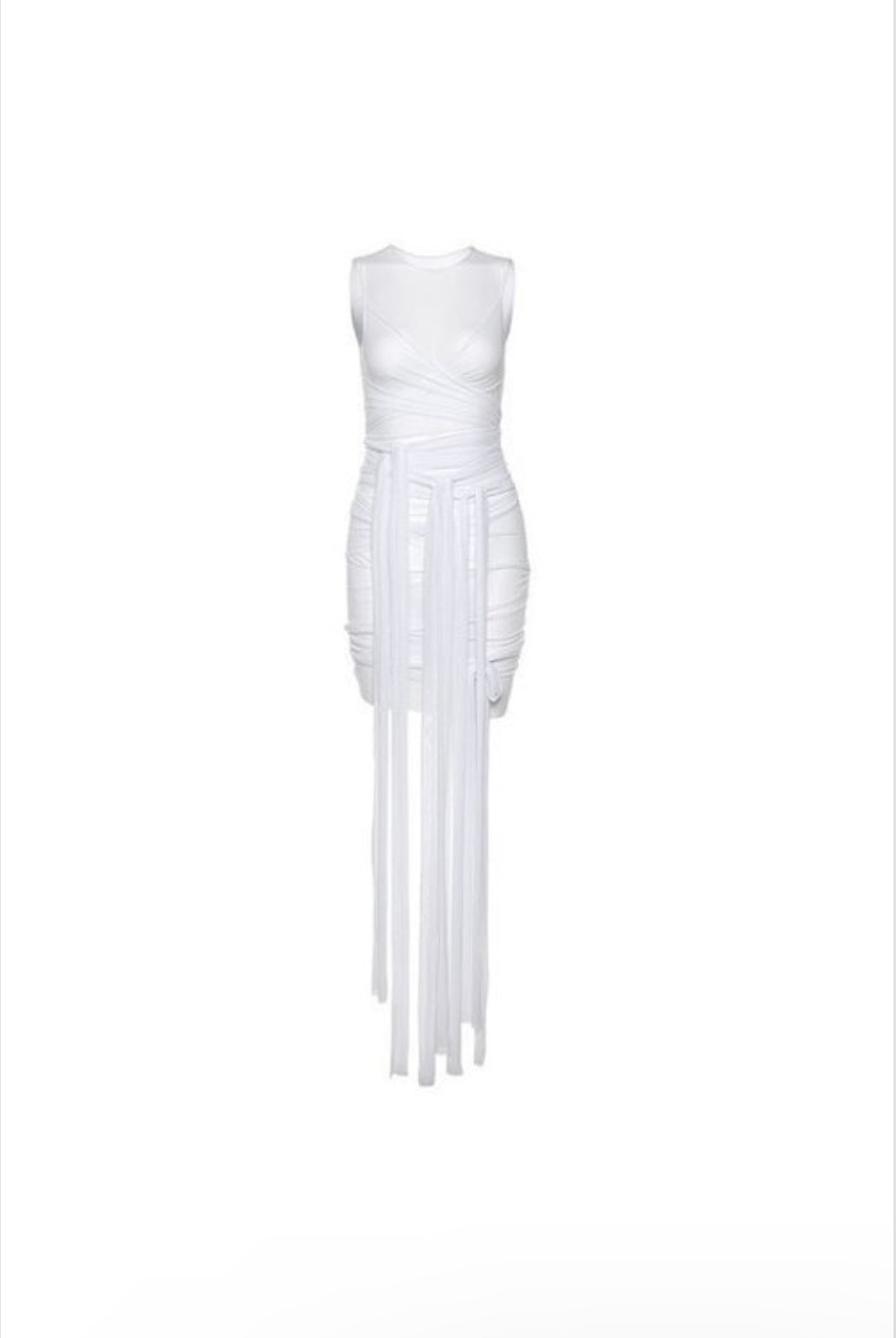 Net yarn dress